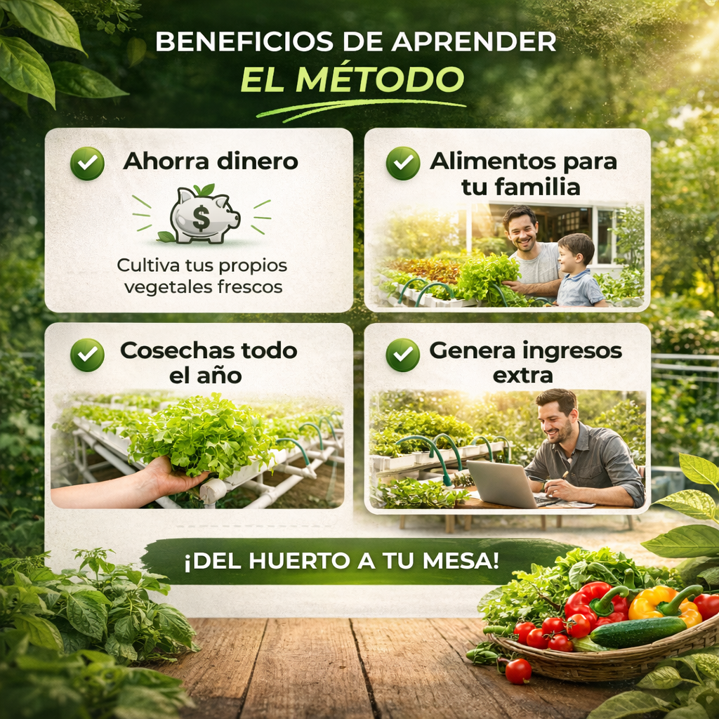 Cultiva en Casa Sin Tierra – Sistema Paso a Paso