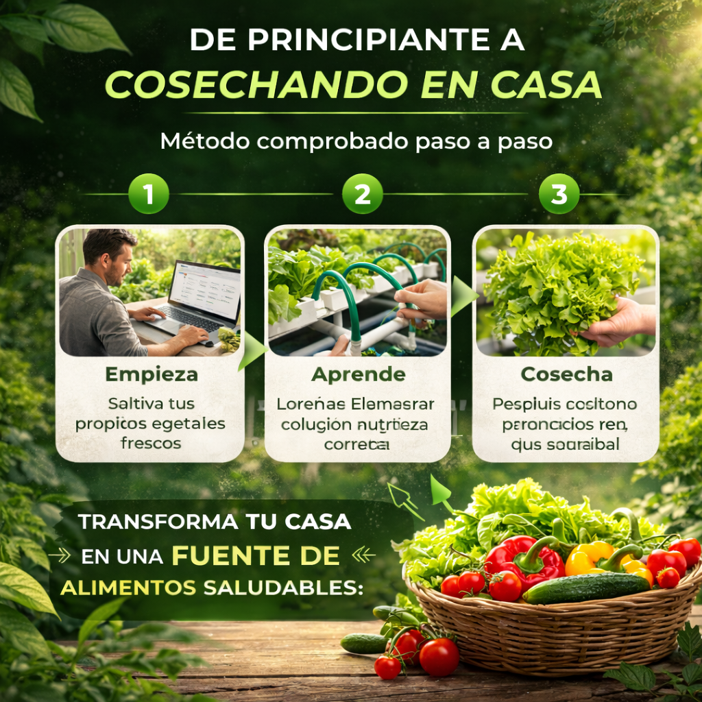 Cultiva en Casa Sin Tierra – Sistema Paso a Paso