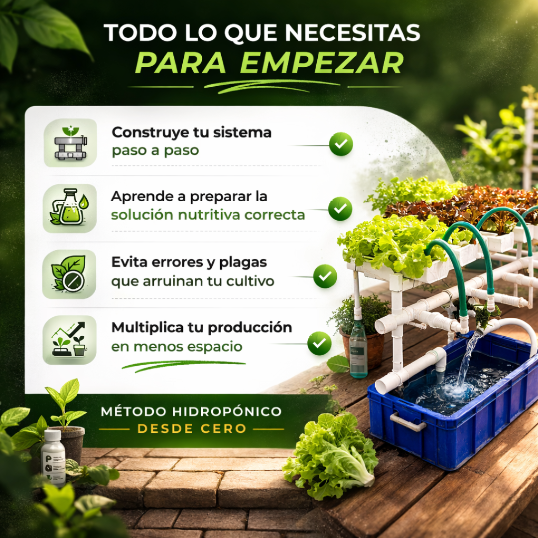 Cultiva en Casa Sin Tierra – Sistema Paso a Paso